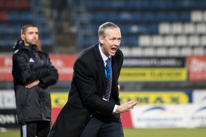 Trenér Sigmy Olomouc Václav Jílek.