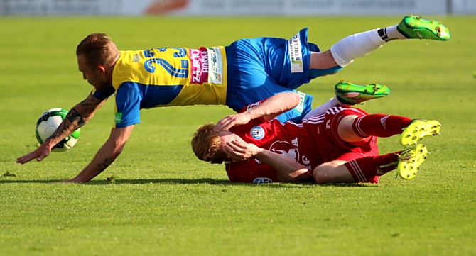 Sigma Olomuc vyhrála brankami Zahradníčka a Plška v Teplicích 2:1.